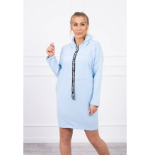 Šaty s kapucňou Bonjour MI0153 nebesky modré