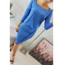 Women's asymmetrical dress MI8923 blue
