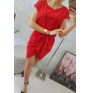 Cotton dress with belt MI8980 red