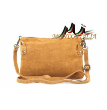 Genuine Leather Handbag 812 cognac