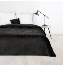 Velvet bedspread Luiz4 black new
