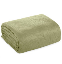 Velvet bedspread Luiz4 light green new