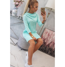 Šaty s kapucňou a vreckami MIG8847 mätové