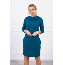 Šaty s kapucňou a vreckami MIG8847 morské