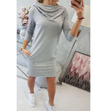 Dress with hood and pockets MIG8847 gray