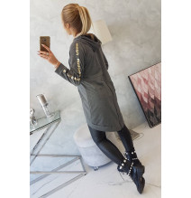 Felpa da donna con cerniera sul retro MI8997 grafite