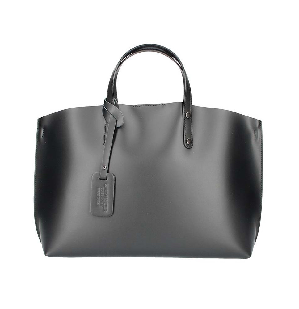 Genuine Leather Handbag 1417 black