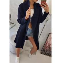 Dámsky sveter s rukávmi typ netopiera MI2019-13 tmavomodrý