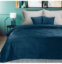 Velvet bedspread Luiz4 blue new