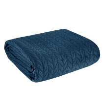 Velvet bedspread Luiz4 blue new