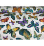 Fabric Cotton Butterflies, h. 140 cm