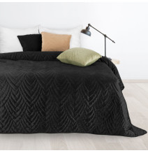 Velvet bedspread Luiz6 black new