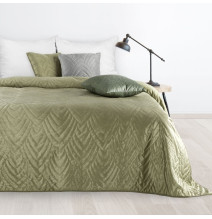 Velvet bedspread Luiz6 light green new