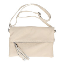 Genuine Leather Handbag 668 beige