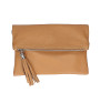 Genuine Leather Handbag 668 beige