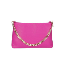 Genuine Leather Shoulder Bag 739 fuxia Made in Italy