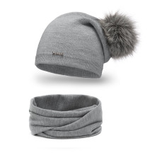 Women’s Winter Set hat and scarf  MI67B grey