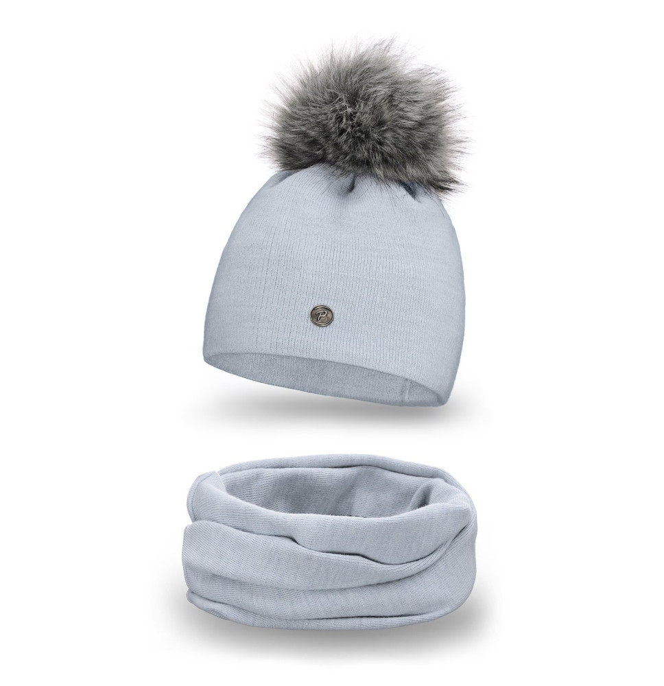 Women’s Winter Set hat and scarf  MI67 light blue