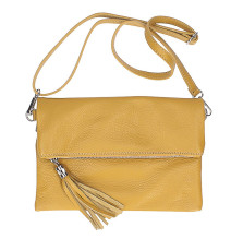 Borsa a mano in vera pelle 668 senape