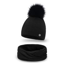 Women’s Winter Set hat and scarf  MI67 black