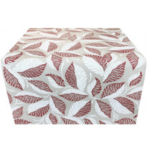 Runner bordeaux leaves 50x150 cm Made in Italy