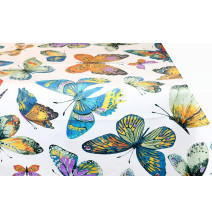 Cotton tablecloth butterflies 90x90 cm Made in Italy