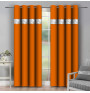 Curtain on rings with mirrors 140x250 cm orange
