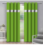 Curtain on rings with mirrors 140x250 cm light green