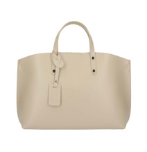 Genuine Leather Handbag 1417 taupe