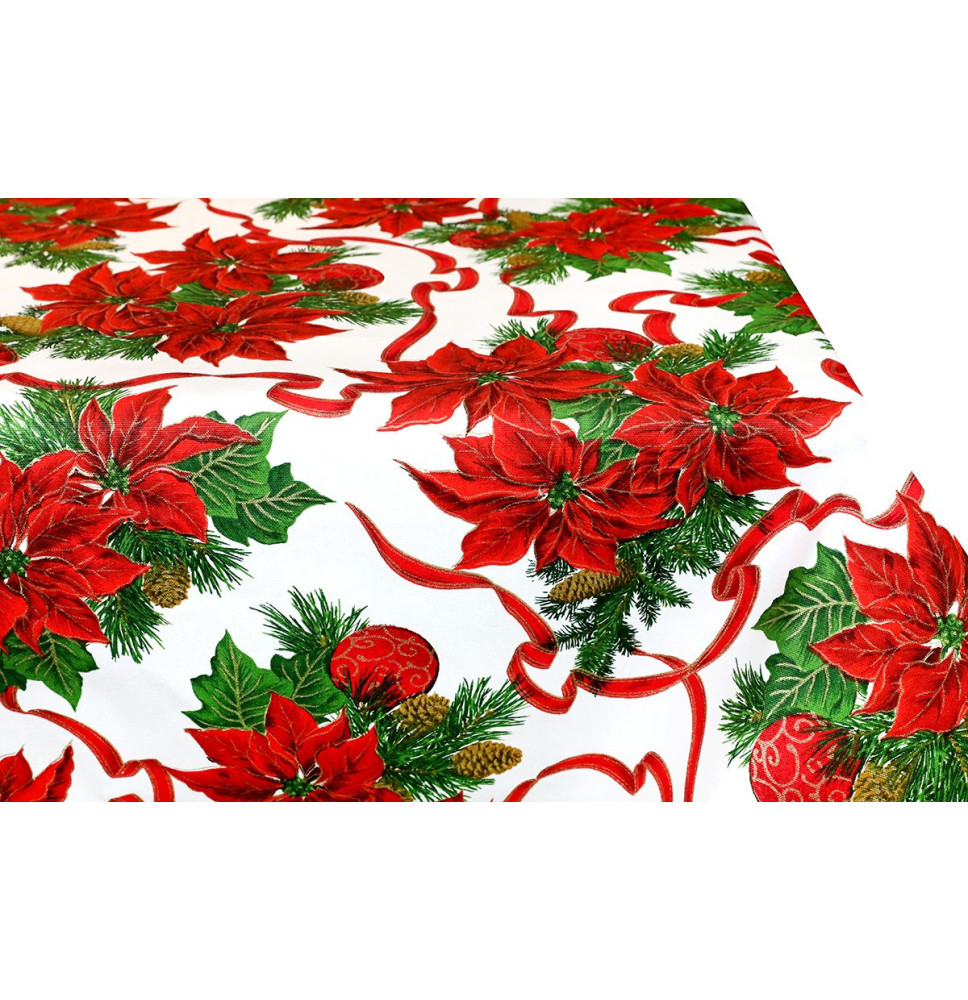 Cotton Christmas tablecloth 90x90 cm Made in Italy