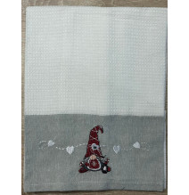 Cotton kitchen towel with Elf embroidery