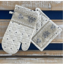 Konyhai kesztyű + edényszőnyeg Tirol