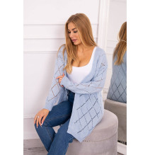 Women's sweater with geometric pattern MI2020-4 heaven blue