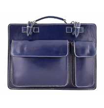 Leder Arbeittasche 683 blau