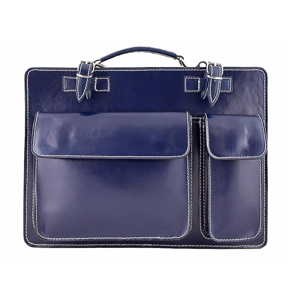 Leather Workbag 683 blue