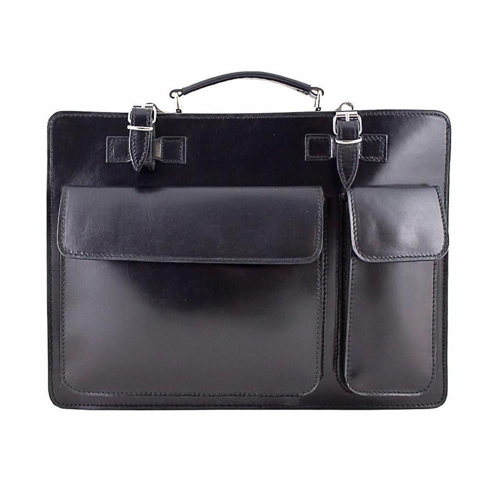 Leder Arbeittasche 683 schwarz