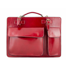 Leder Arbeittasche 683 rot
