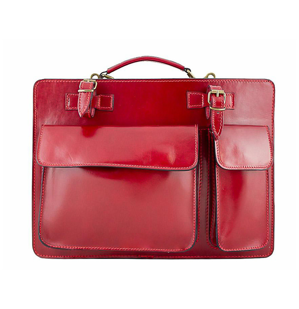 Leder Arbeittasche 683 rot