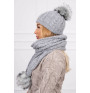 Women’s Winter Set hat and scarf  MIK199 gray