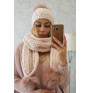 Women’s Winter Set hat and scarf  MIK199 pink