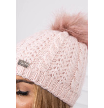 Női téli kalap és sál MIK199 rózsaszín