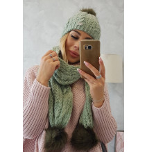 Women’s Winter Set hat and scarf  MIK199 verde