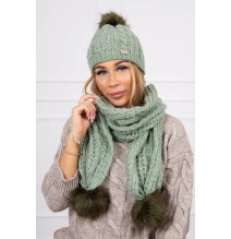 Women’s Winter Set hat and scarf  MIK199 verde