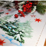 Vianočný behúň na stôl Vianočný stromček 933