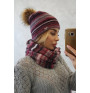 Women’s Winter Set hat and scarf  MIP104 bordeaux