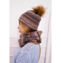 Women’s Winter Set hat and scarf  MIP104 cappuccino