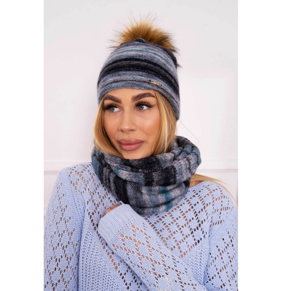 Women’s Winter Set hat and scarf  MIP104 turquoise