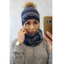 Women’s Winter Set hat and scarf  MIP104 dark blue