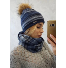 Women’s Winter Set hat and scarf  MIP104 dark blue