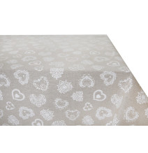 Ubrus bílá srdíčka